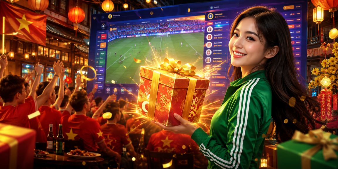 Khung cảnh người chơi thưởng thức cá cược thể thao an toàn tại lễ hội Tết